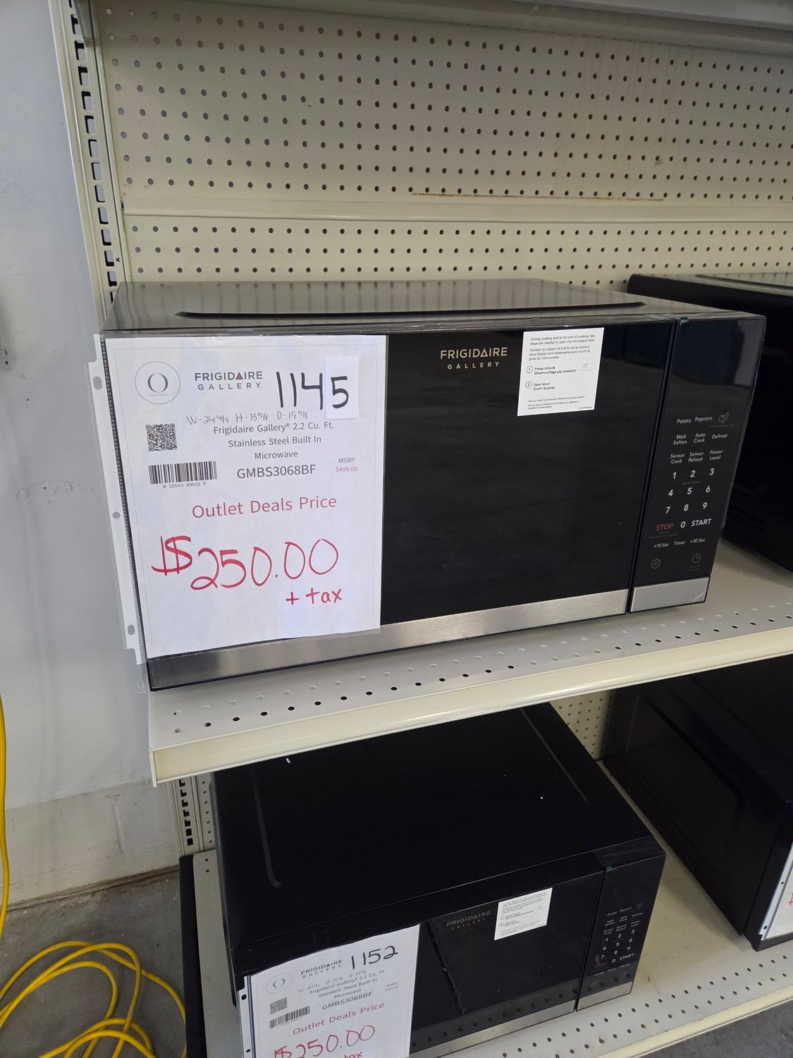 1145 GMBS3068BF Frigidaire Gallery® 2.2 Cu. Ft. Stainless Steel Built In Microwave