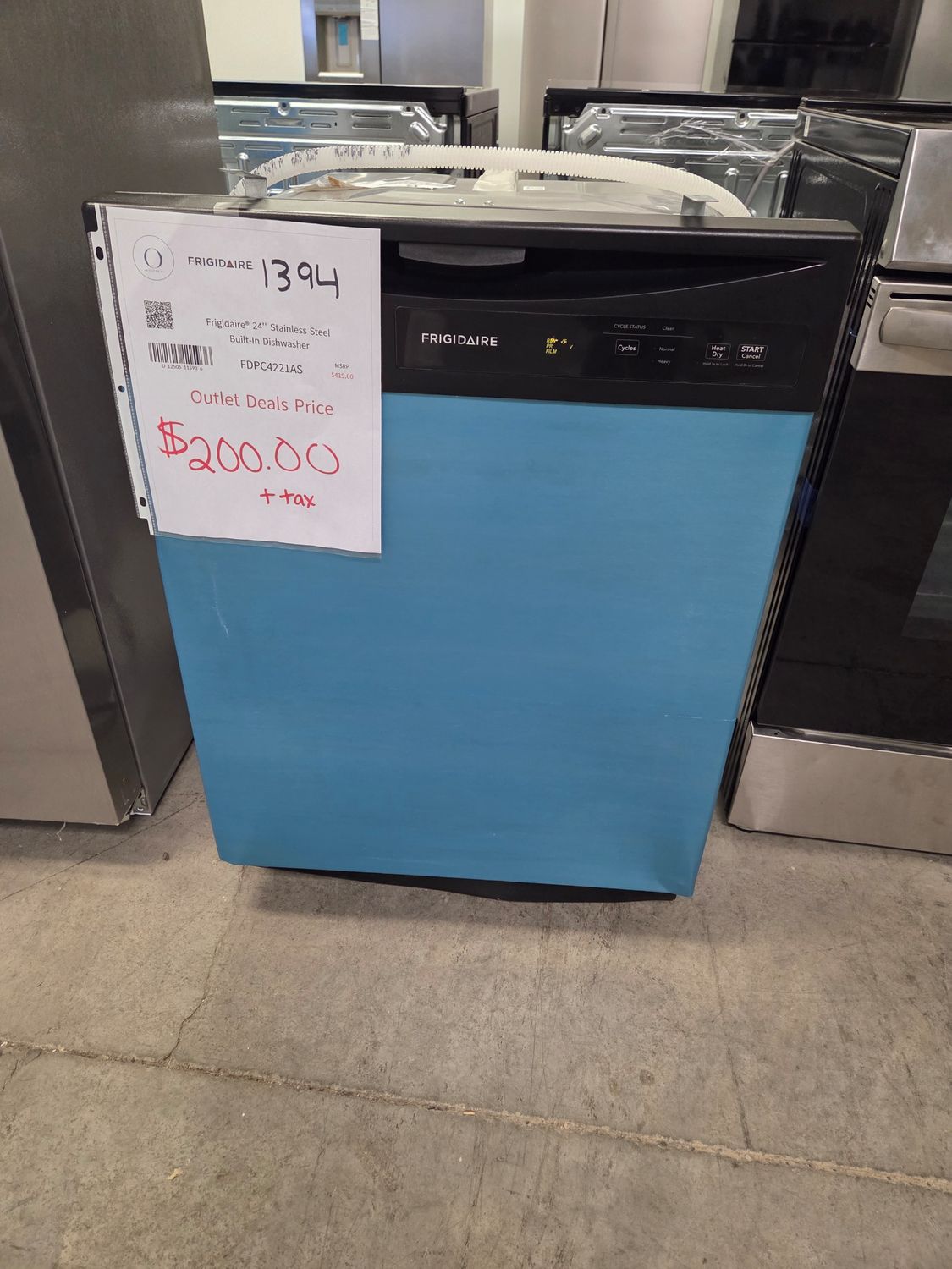 1394-7162 FDPC4221AS Frigidaire® 24'' Stainless Steel Built-In Dishwasher