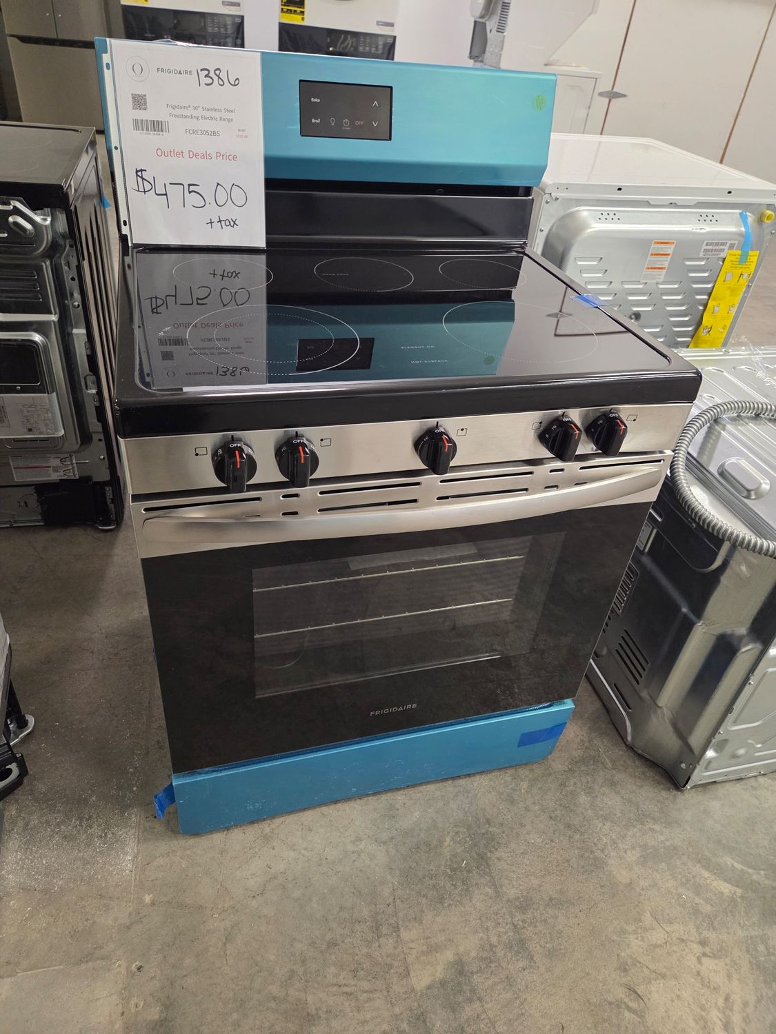 1386-7107 FCRE3052BS Frigidaire® 30" Stainless Steel Freestanding Electric Range