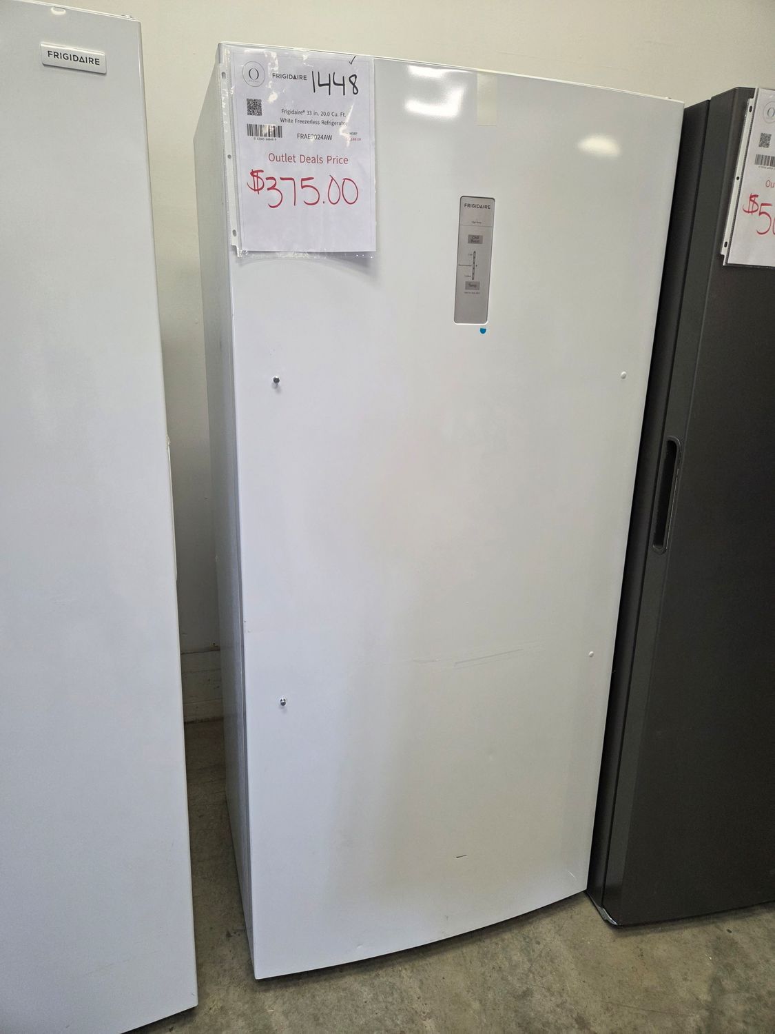 1448-4098 FRAE2024AW Frigidaire® 33 in. 20.0 Cu. Ft. White Freezerless Refrigerator