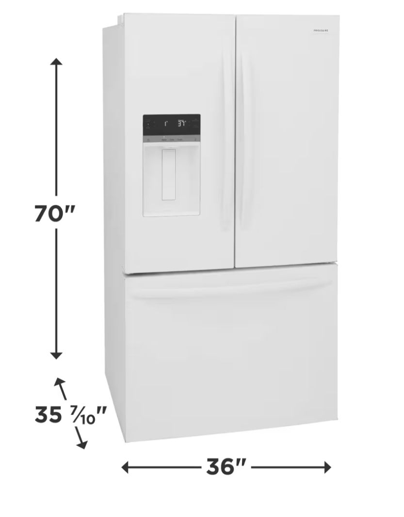 1451-4447 FRFS2823AW Frigidaire® 36 in. 27.8 Cu. Ft. White French Door Refrigerator
