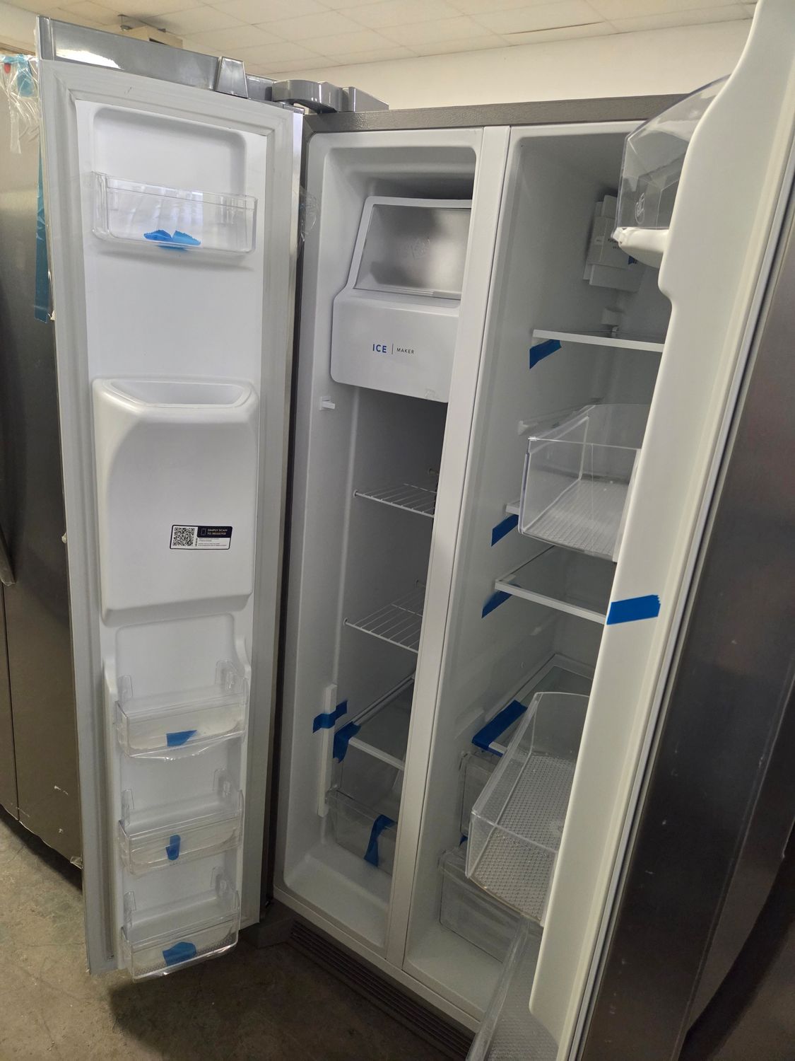 1458-1001 FRSS2323AS Frigidaire® 33 in. 22.3 Cu. Ft. Stainless Steel Side-by-Side Refrigerator