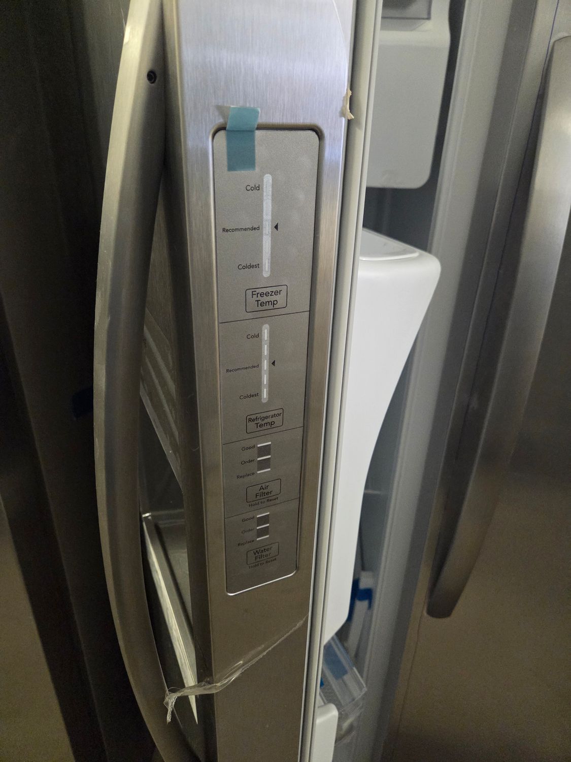 1458-1001 FRSS2323AS Frigidaire® 33 in. 22.3 Cu. Ft. Stainless Steel Side-by-Side Refrigerator