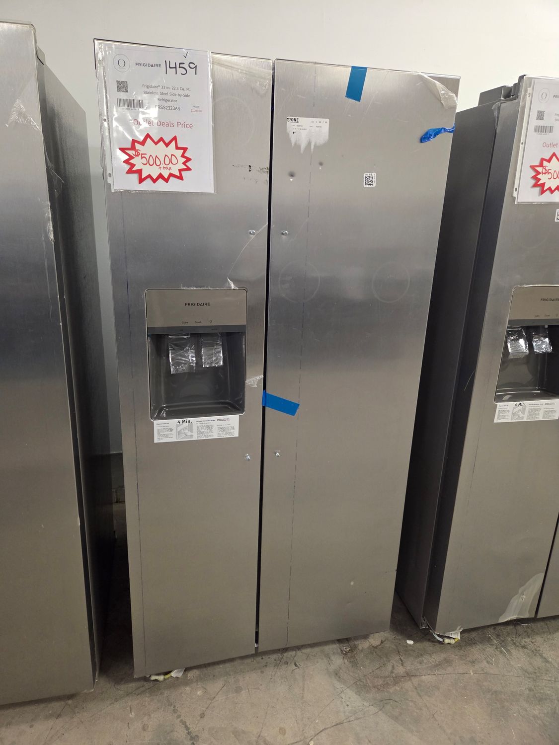 1459-0550 FRSS2323AS Frigidaire® 33 in. 22.3 Cu. Ft. Stainless Steel Side-by-Side Refrigerator