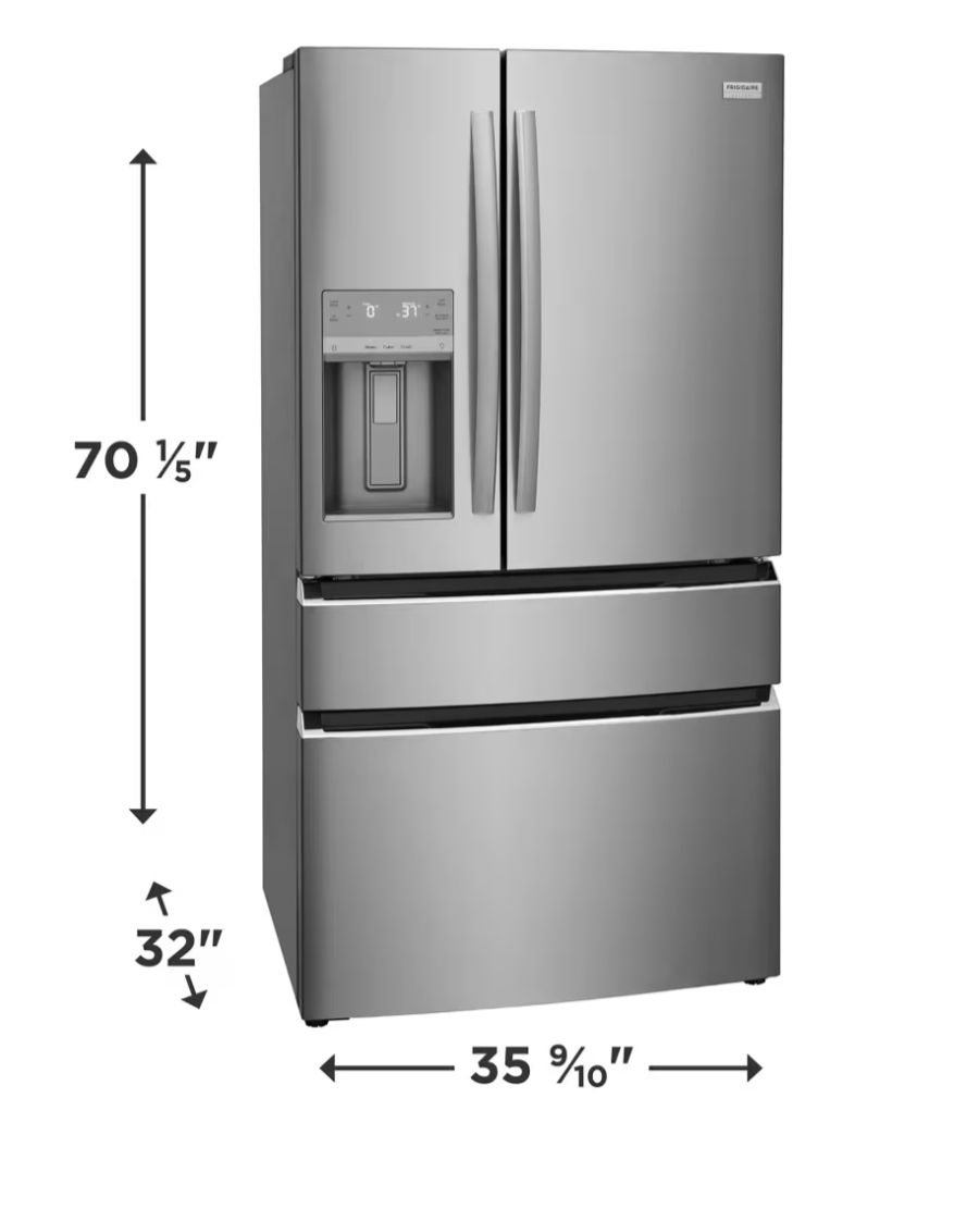 1580 1K52583719-GRMC2273CF Frigidaire Gallery® 36 in. 21.5 Cu. Ft. Smudge-Proof® Stainless Steel Counter Depth French Door Refrigerator