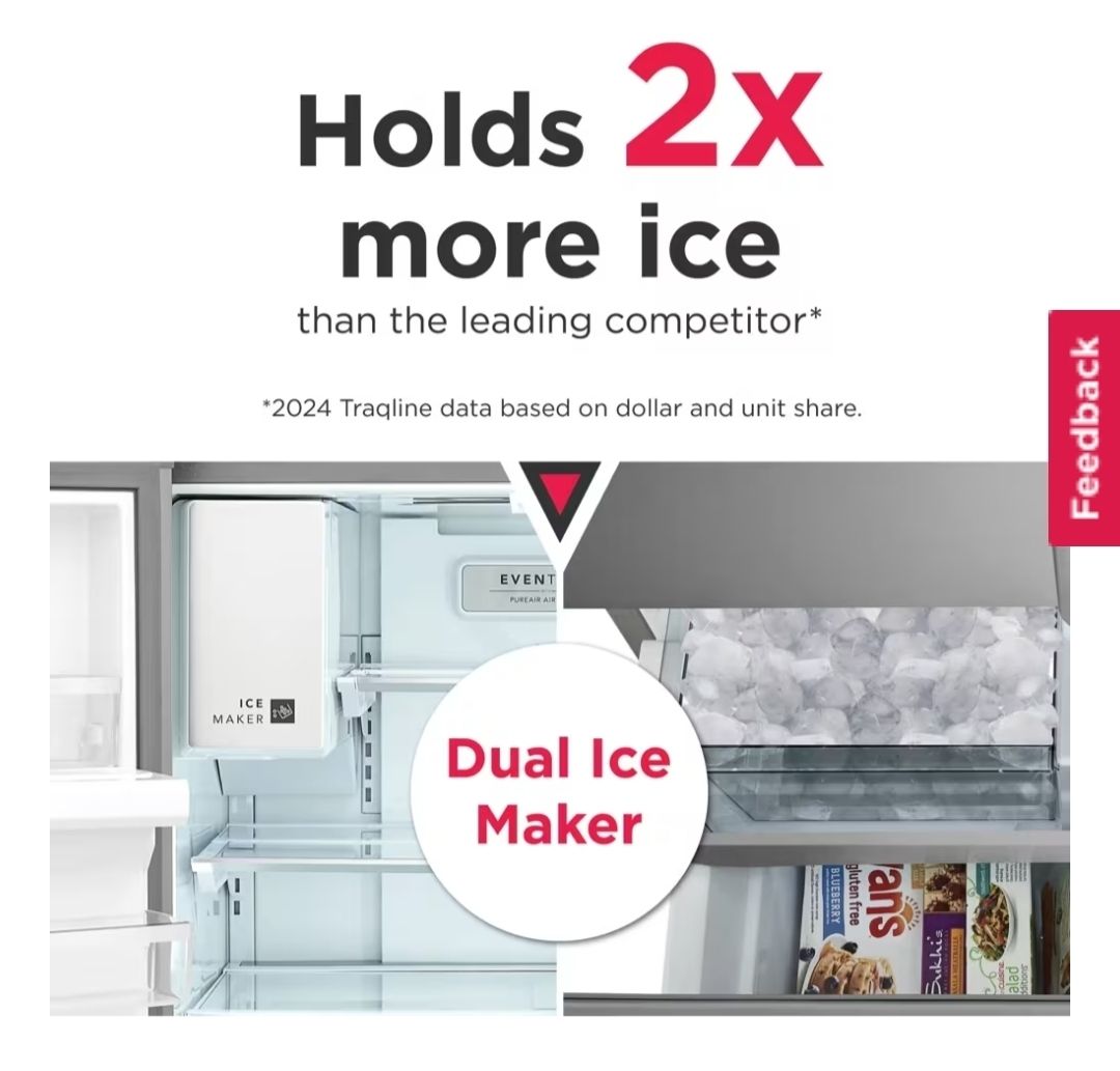 1579 4A54206290-GRFS287DAF Frigidaire Gallery 36" 28 Cu. Ft. Stainless Steel French Door Refrigerator