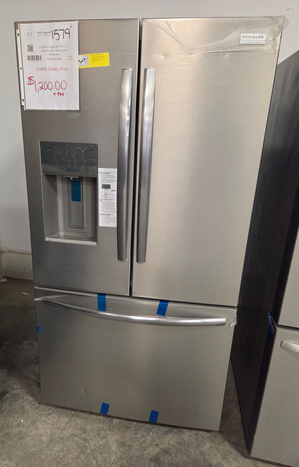 1579 4A54206290-GRFS287DAF Frigidaire Gallery 36" 28 Cu. Ft. Stainless Steel French Door Refrigerator