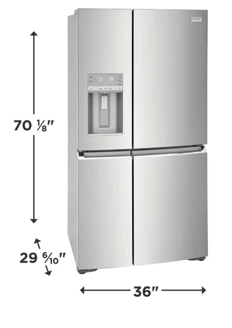 1581 1K52780199-GRQC2255BF Frigidaire Gallery® 36 in. 21.5 Cu. Ft. Smudge-Proof® Stainless Steel Counter Depth French Door Refrigerator