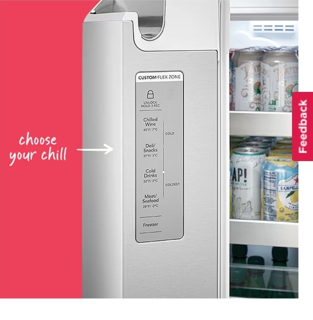 1581 1K52780199-GRQC2255BF Frigidaire Gallery® 36 in. 21.5 Cu. Ft. Smudge-Proof® Stainless Steel Counter Depth French Door Refrigerator