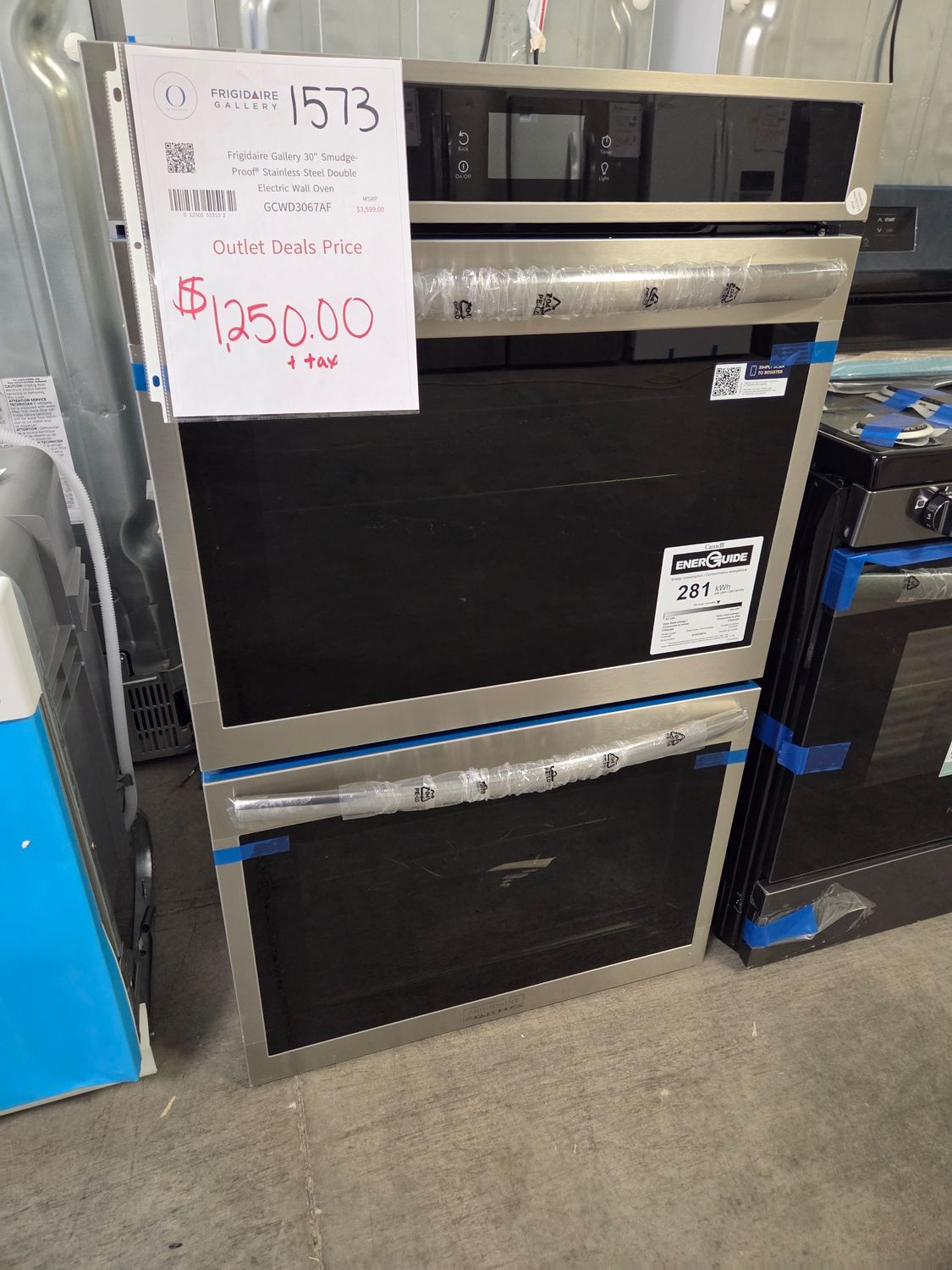 1573 VF55175128-GCWD3067AF Frigidaire Gallery 30" Smudge-Proof® Stainless Steel Double Electric Wall Oven