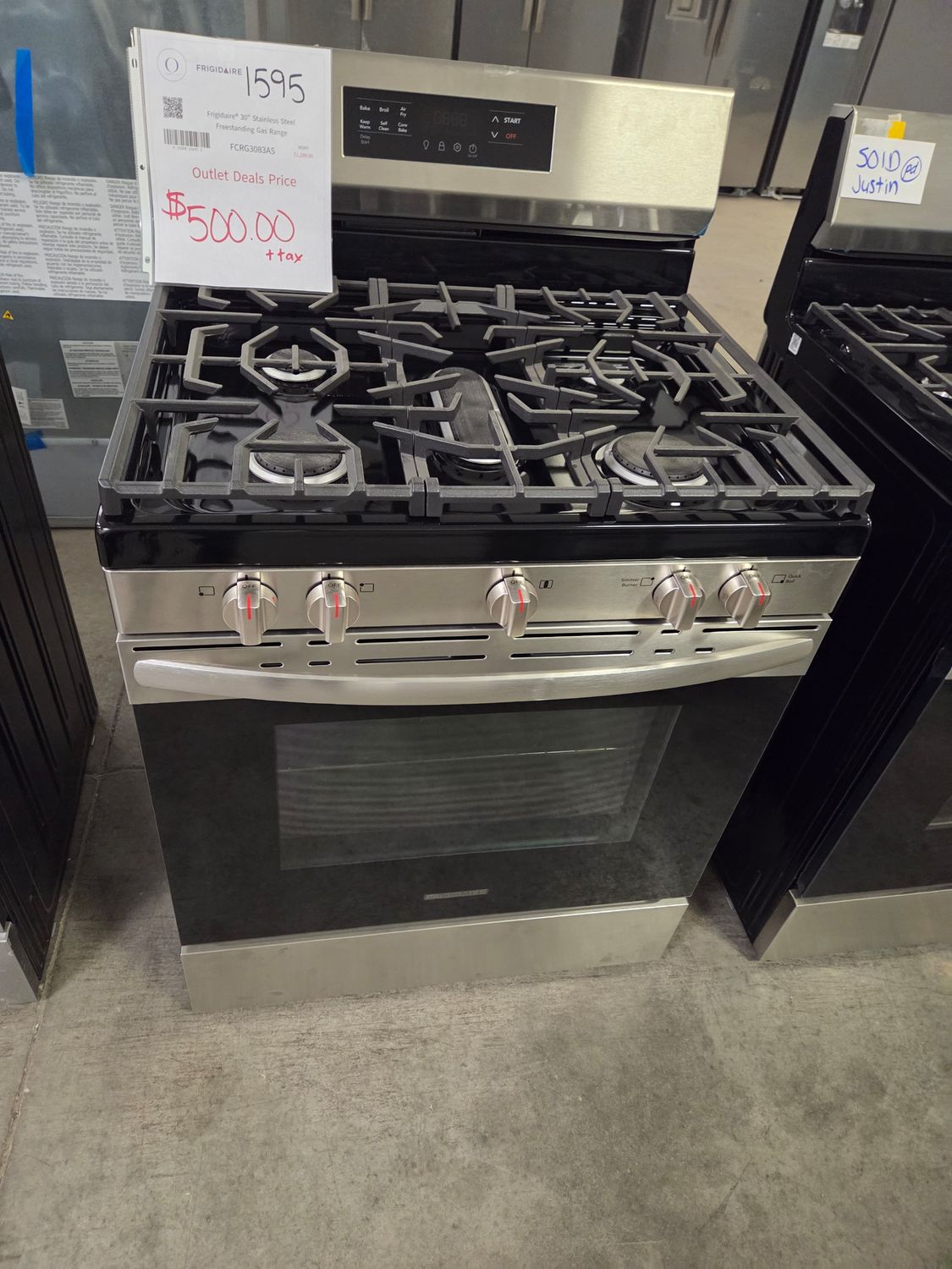 1595 FCRG3083AS Frigidaire® 30" Stainless Steel Freestanding Gas Range VF51439412
