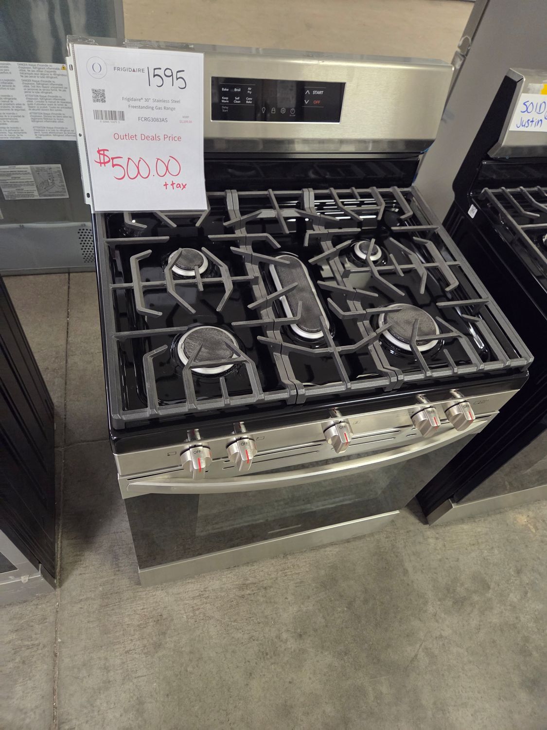 1595 FCRG3083AS Frigidaire® 30" Stainless Steel Freestanding Gas Range VF51439412