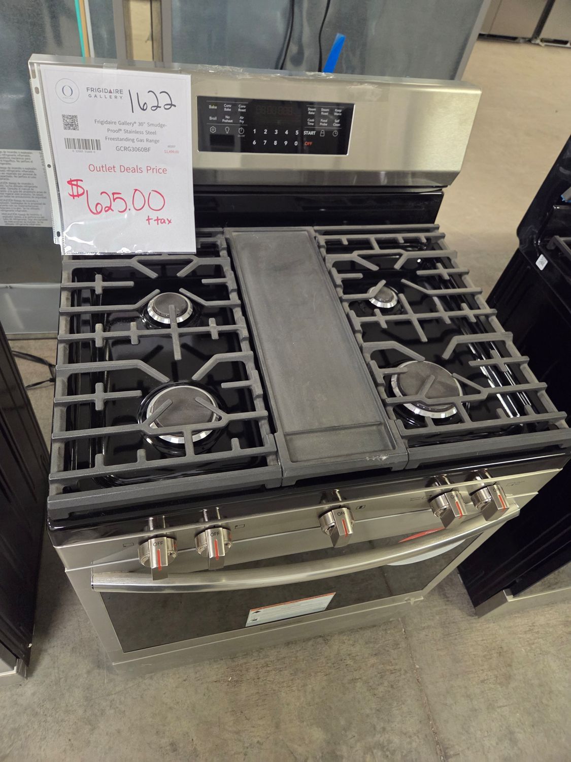 1622 GCRG3060BF Frigidaire Gallery® 30" Smudge-Proof® Stainless Steel Freestanding Gas Range VF34319247 