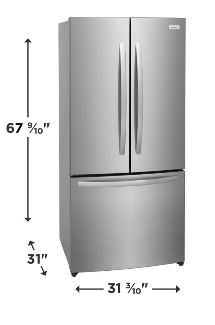 1607 FRFG1723AV Frigidaire® 32 in. 17.6 Cu. Ft. Brushed Steel Counter-Depth French Door Refrigerator  1K54772067