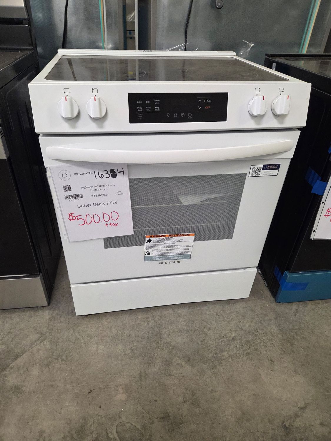 1634 Frigidaire® 30" White Slide-In Electric Range FCFE3062AW-VF60974671