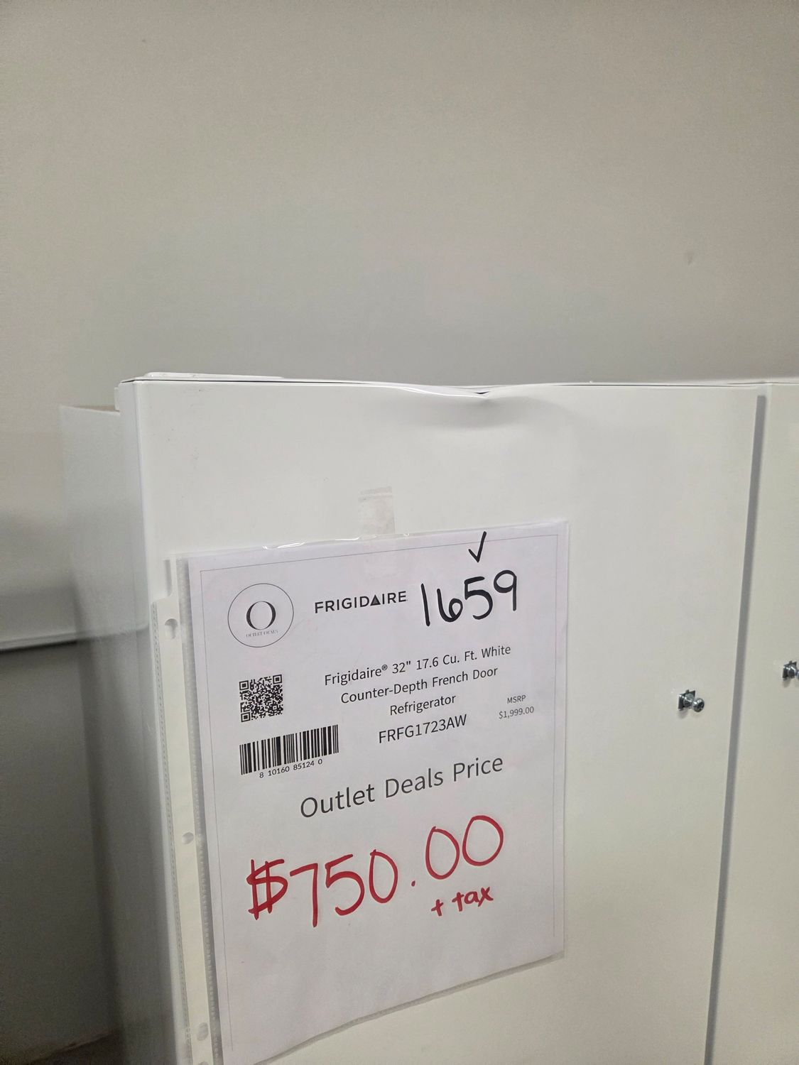 1659 Frigidaire® 32" 17.6 Cu. Ft. White Counter-Depth French Door Refrigerator FRFG1723AW-1K60280226