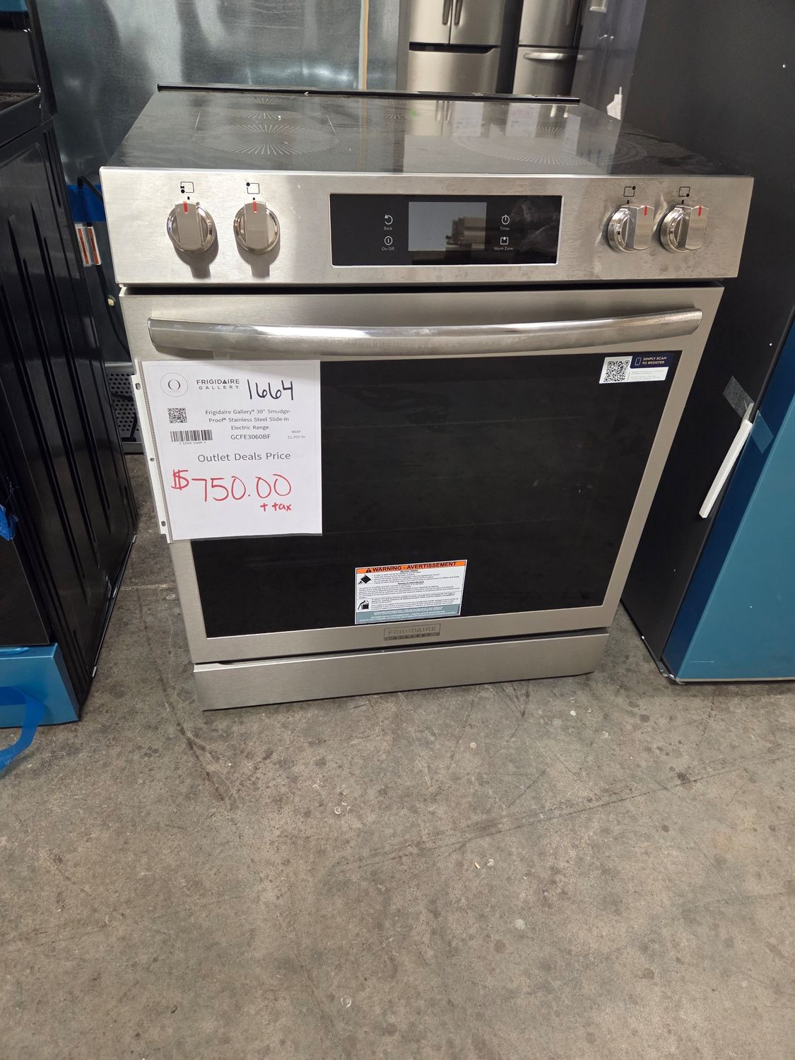 1664 Frigidaire Gallery® 30" Smudge-Proof® Stainless Steel Slide-In Electric Range GCFE3060BF-VF61263998