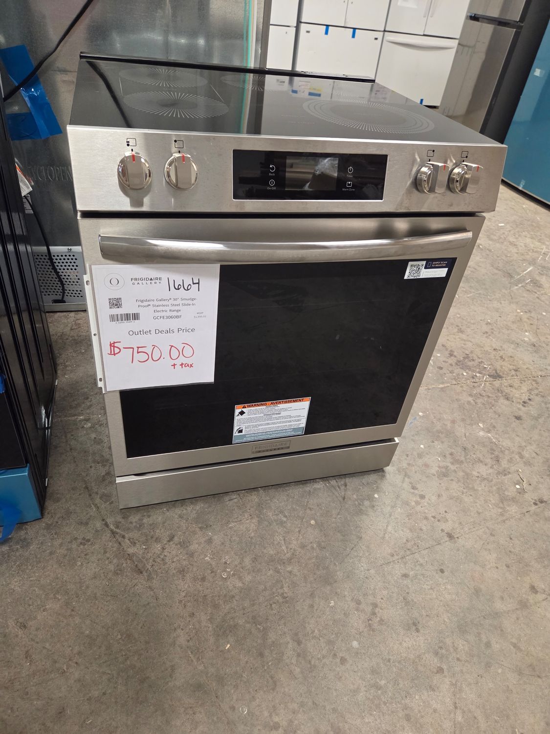 1664 Frigidaire Gallery® 30" Smudge-Proof® Stainless Steel Slide-In Electric Range GCFE3060BF-VF61263998