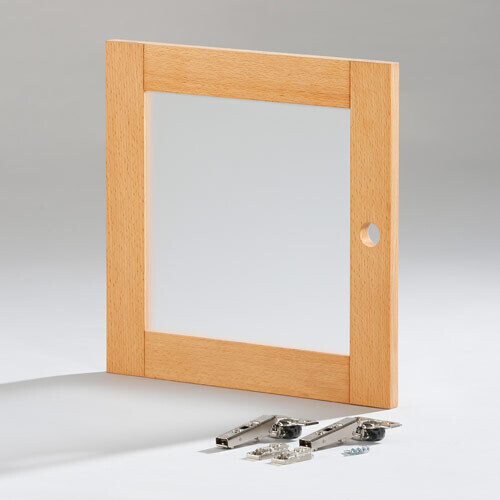 Holztür "Füllung" Mattglas - 1 Raster