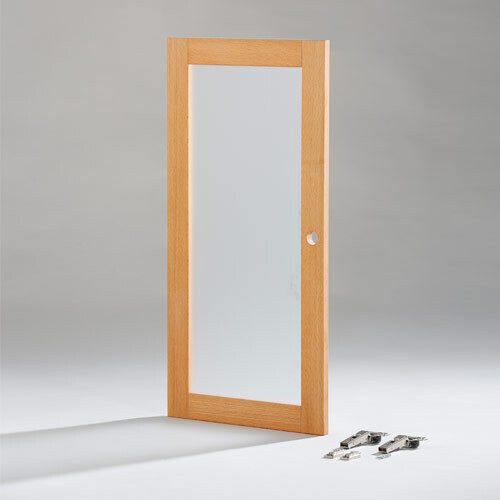 Holztür "Füllung" Mattglas - 2 Raster