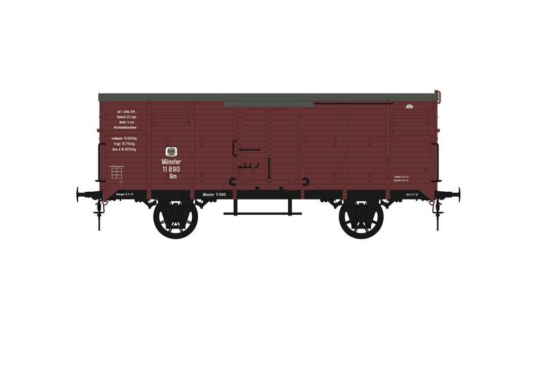 G 10 ungebremst braun Speichenräder Maßstab 1:11 Epoche I K.P.E.V