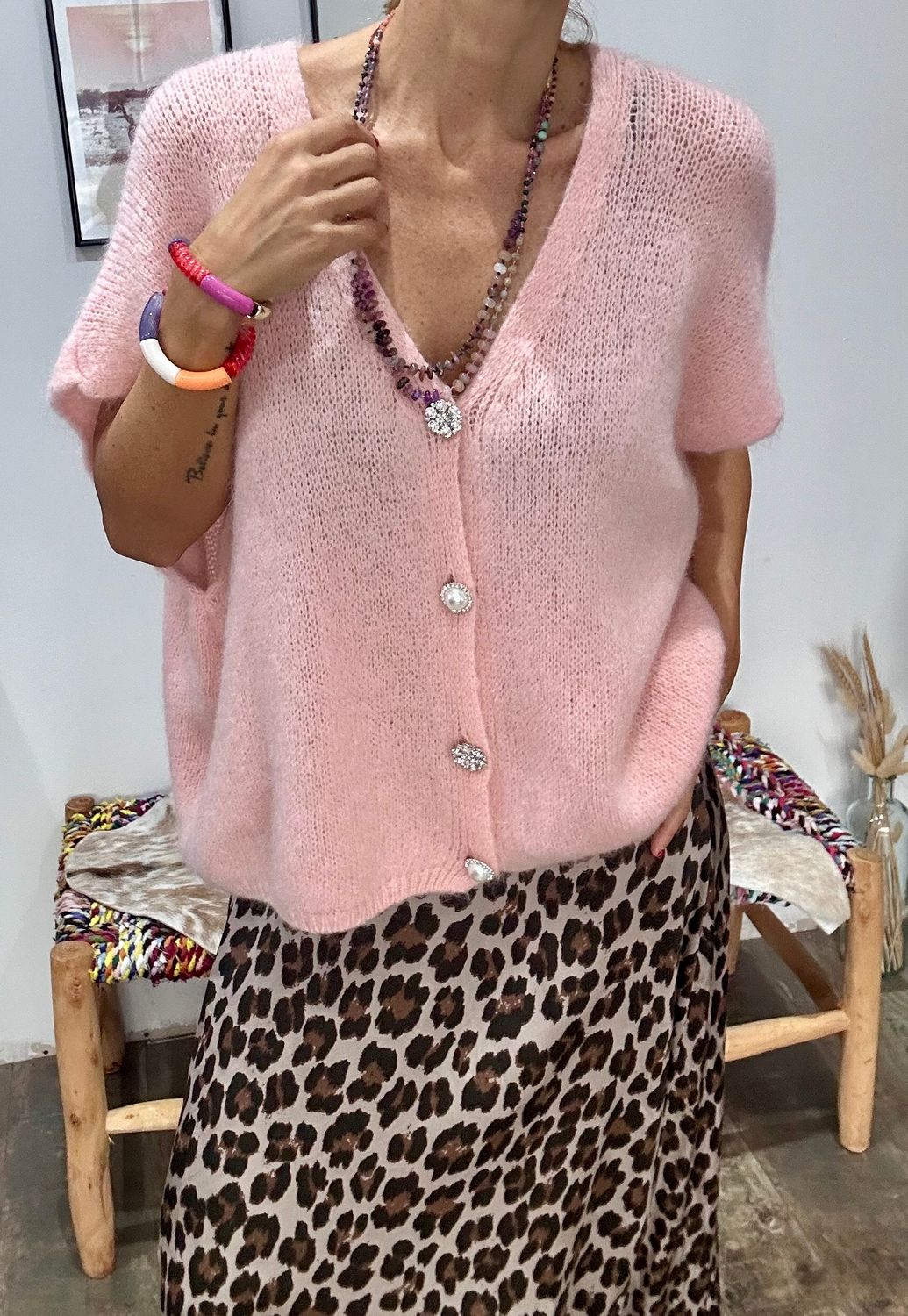 Gilet Bicha Rose