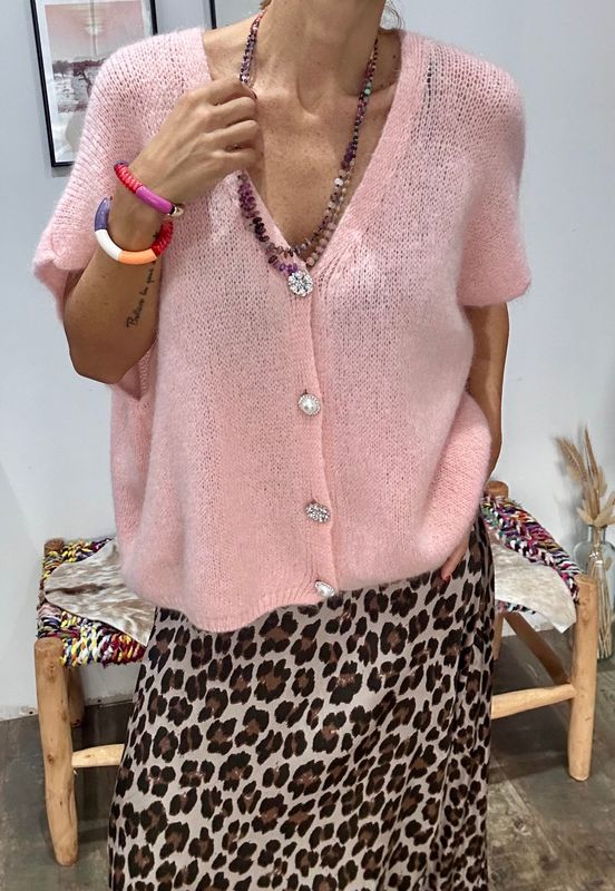 Gilet Bicha Rose Gilet Bicha Rose