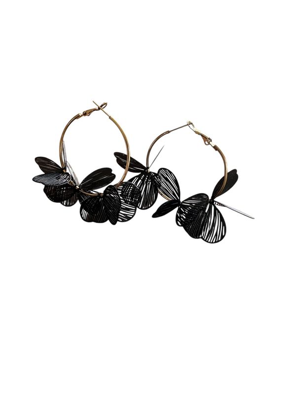 Boucles Flowers Noires