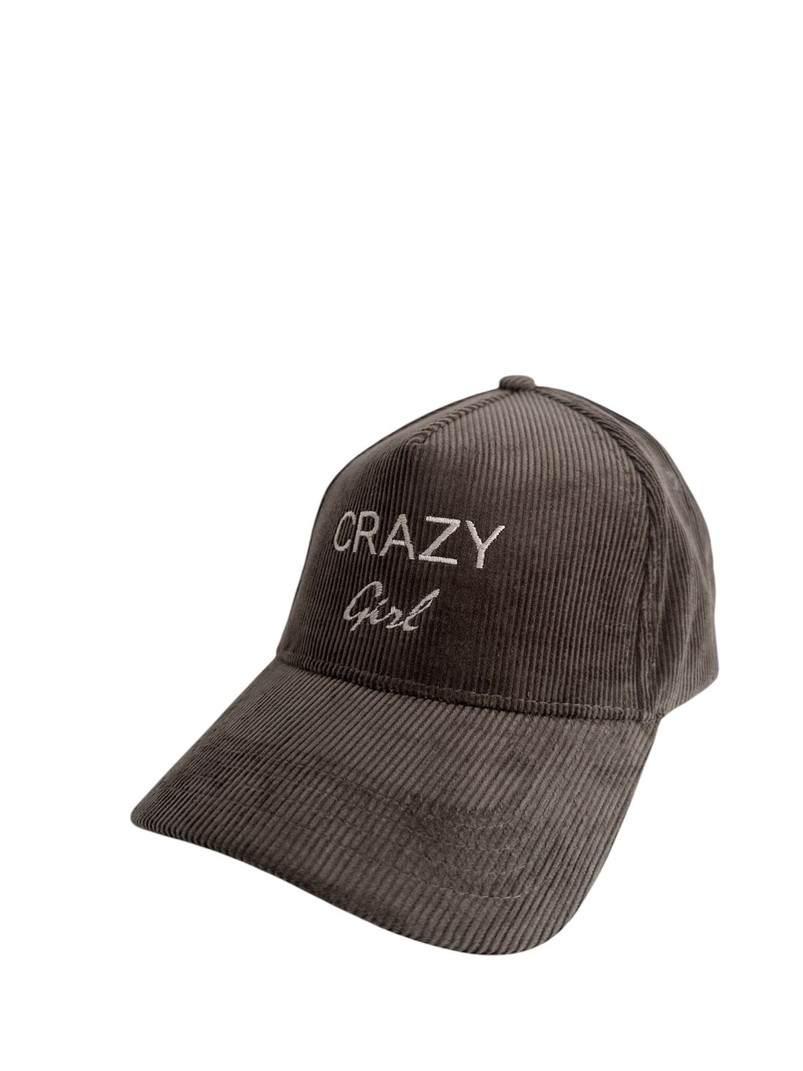 Casquette CRAZY Girl Kaki velours
