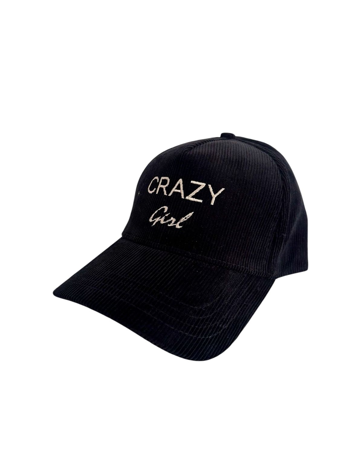 Casquette CRAZY Girl Noire velours