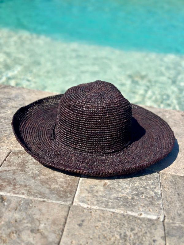 Chapeau Raphia Noir