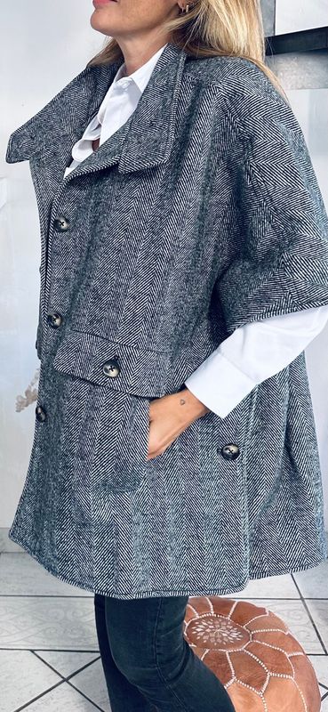 Manteau Gigi noir/blanc