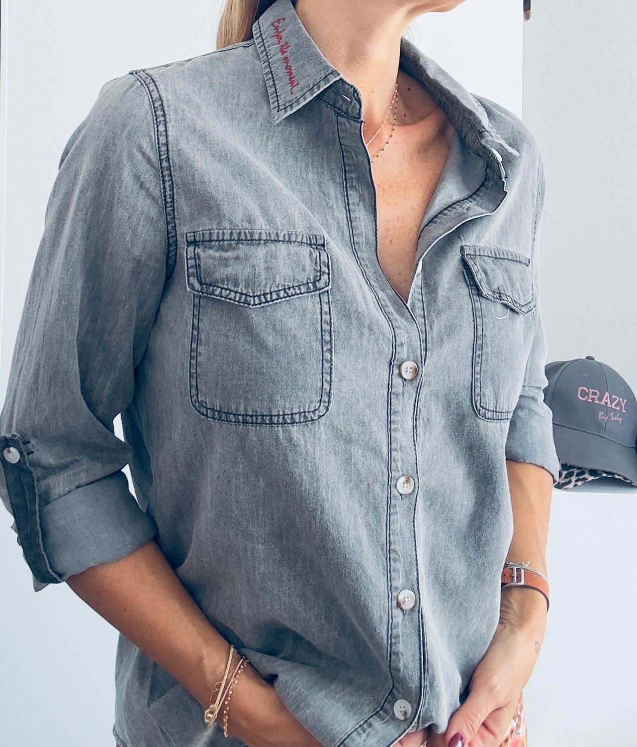 Chemise Jean's Enjoy The Moment Gris