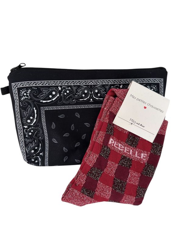 Duo trousse et chaussette Rebelle