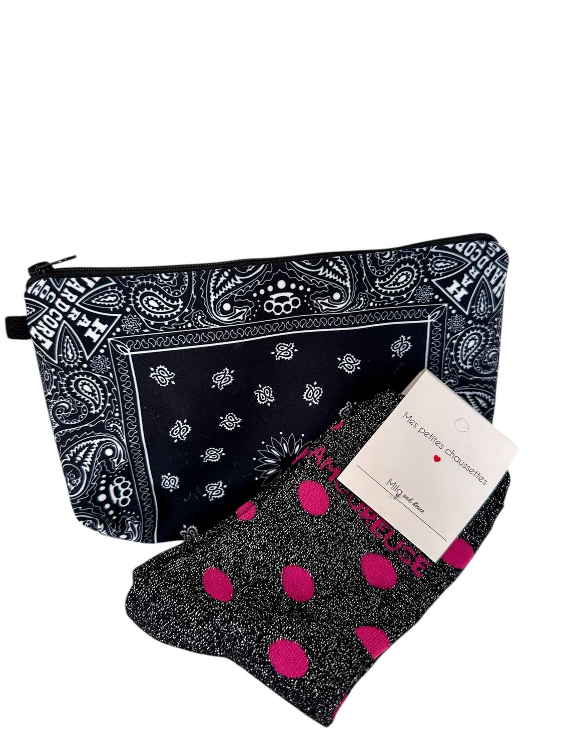 Duo trousse et chaussette Amoureuse Duo trousse et chaussette Amoureuse