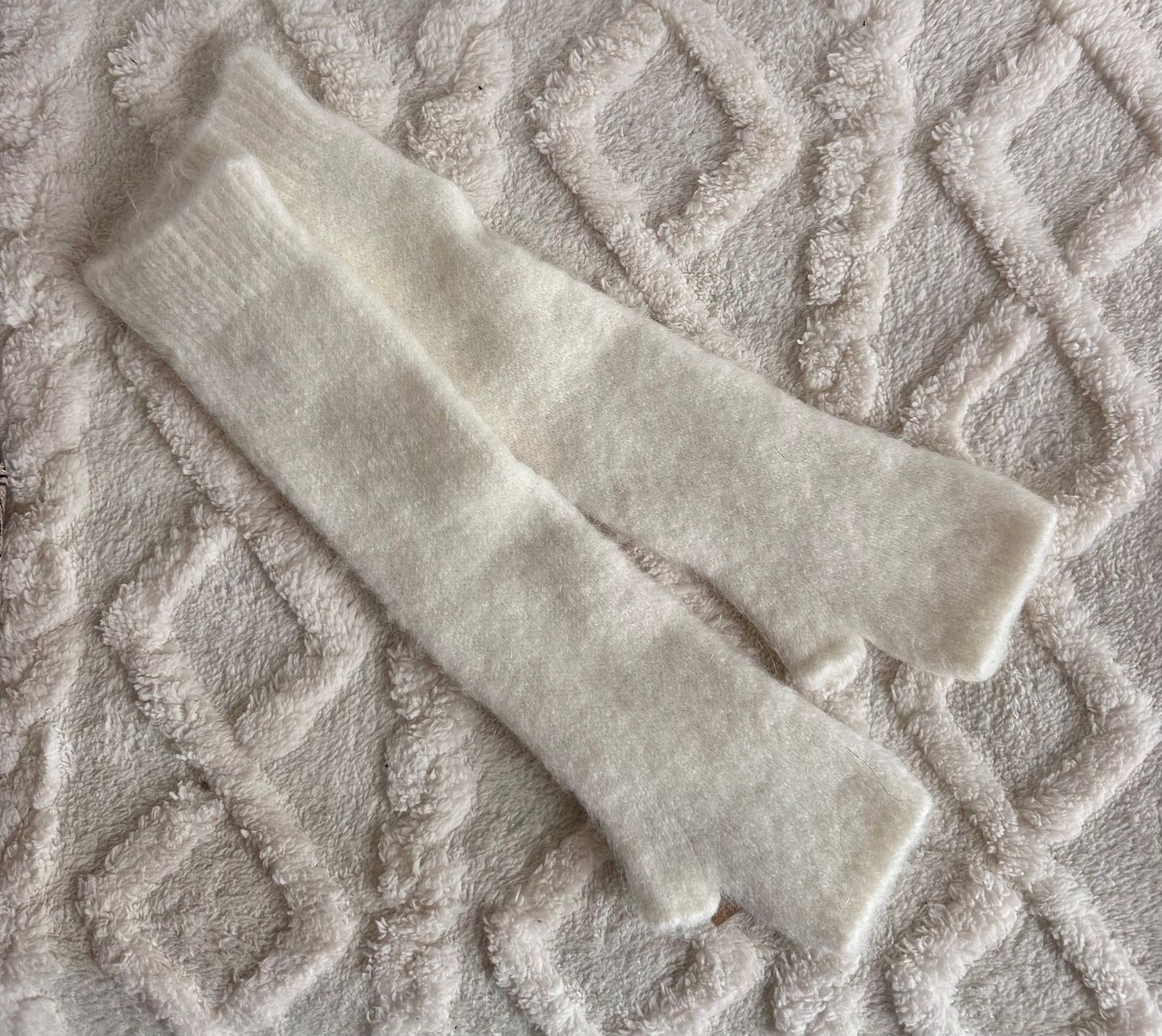 Mitaines longues Ecru