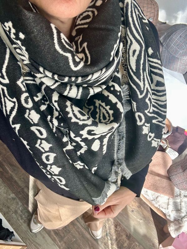 Echarpe Micky noir/ecru