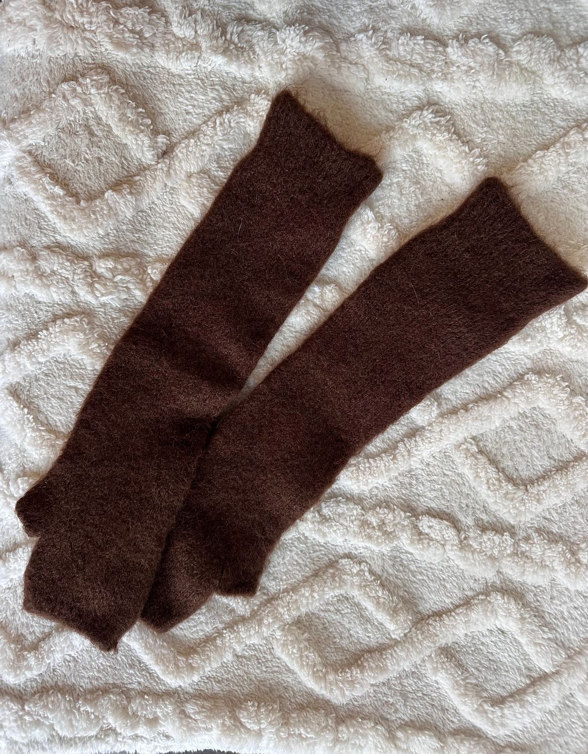 Mitaines longues Chocolat