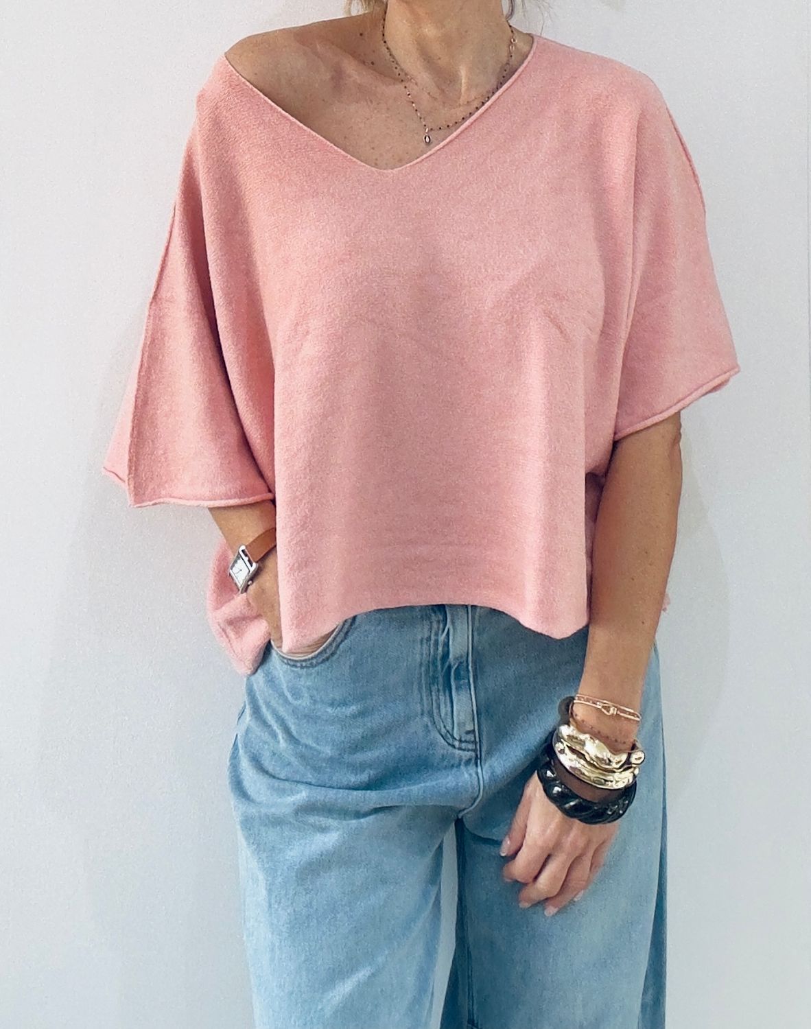 Pull Marjorie Vieux rose