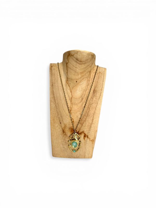 Sautoir Scarabée Vert