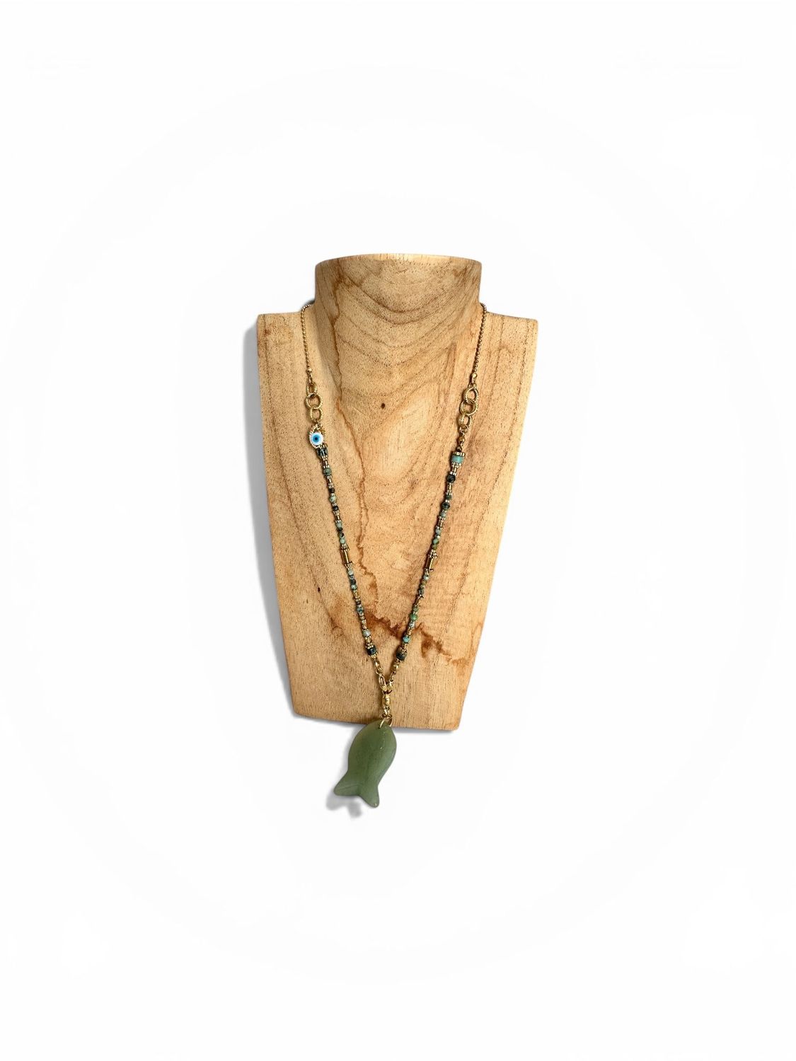 Sautoir Poisson vert