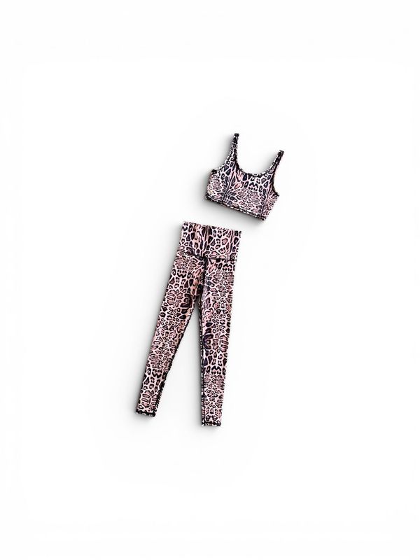 Leggings Léopard saumon rose