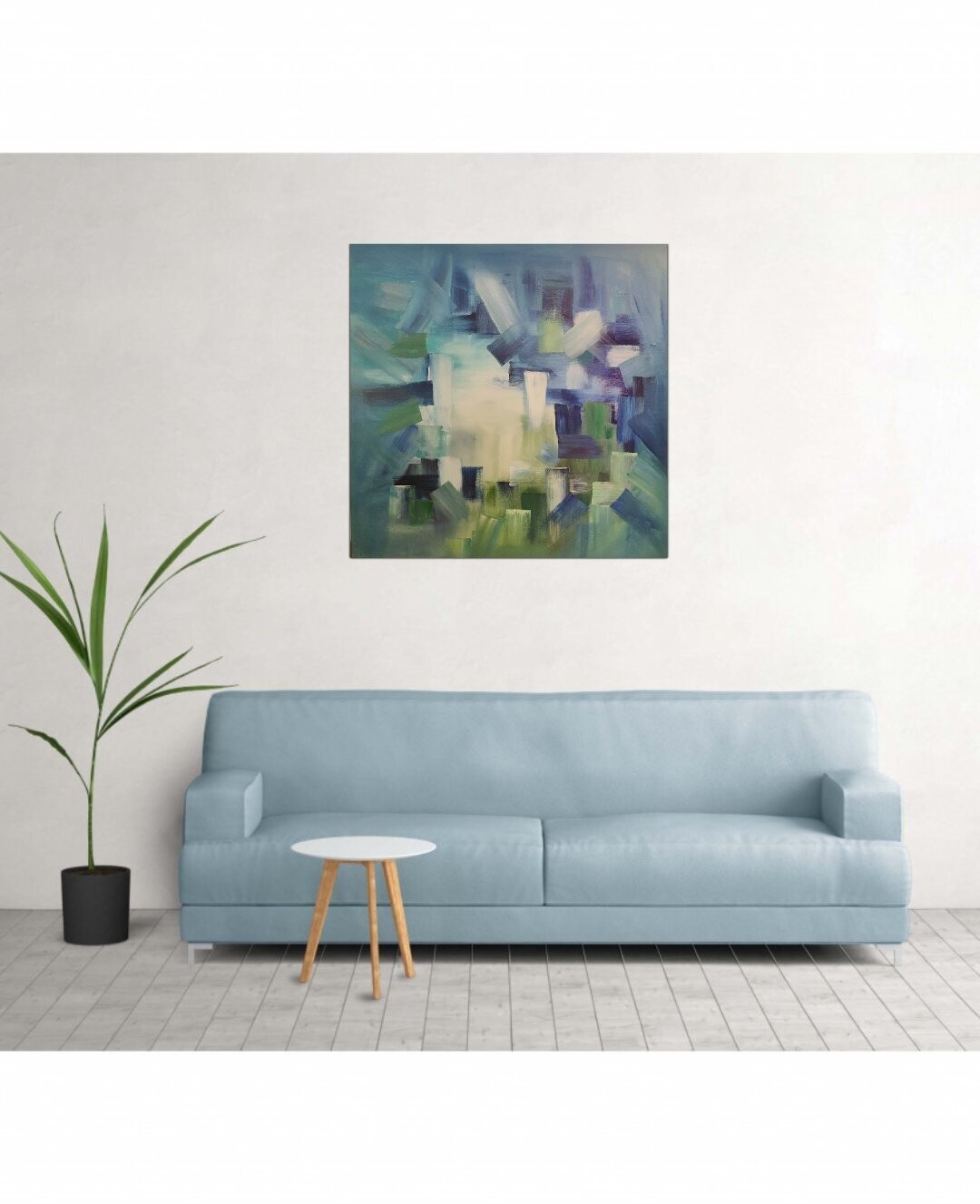 Farbtiefen Blau 100cm x 100cm