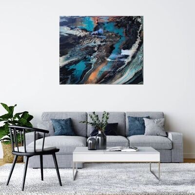 "Satellitenbild" 110cm x 100cm