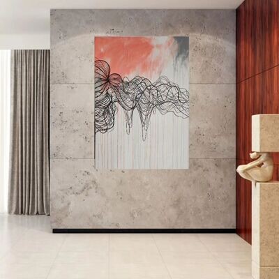 "Fadenspinnerei" 100cm x 70cm