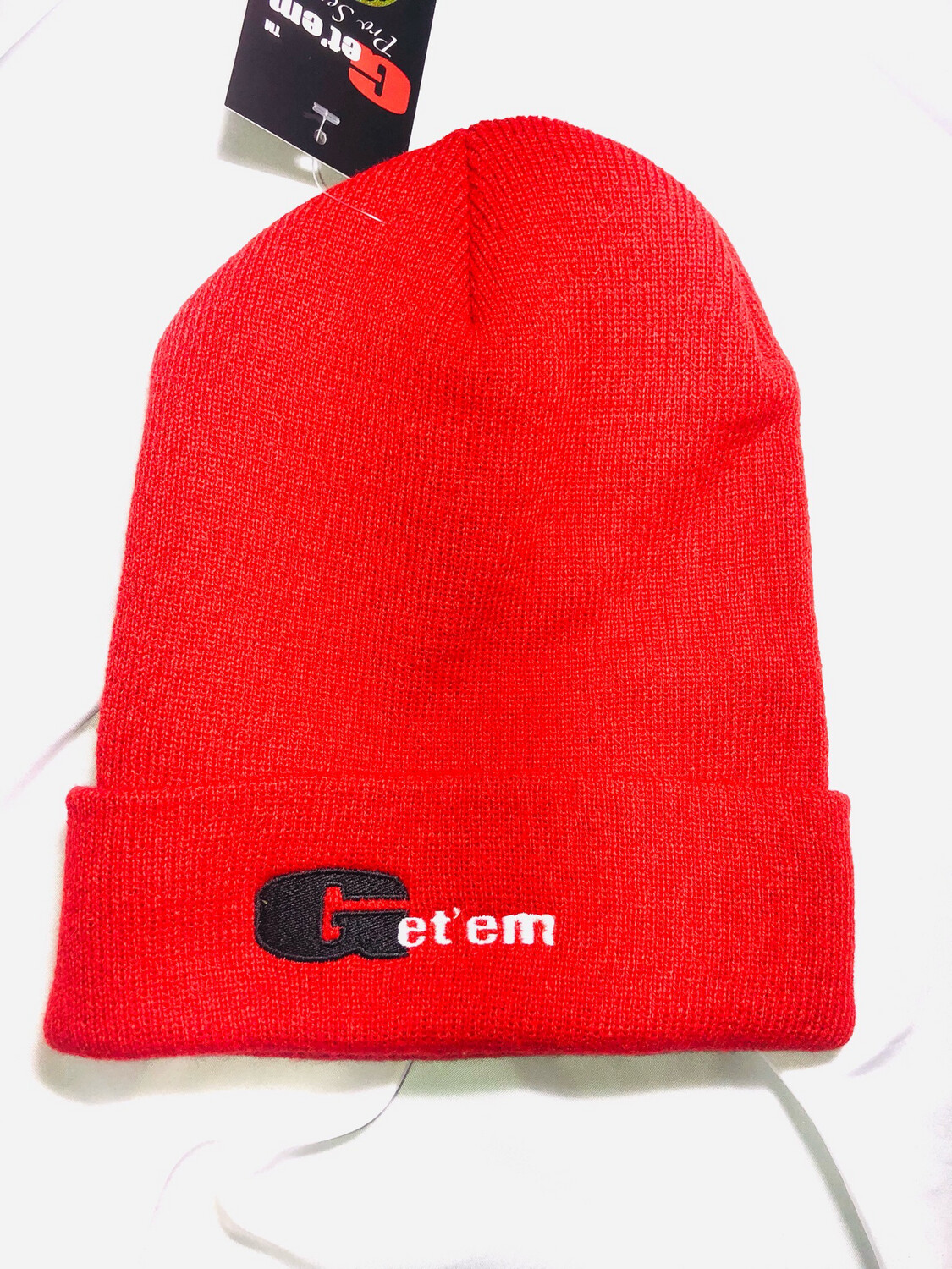 Red Get’em Embroidered Beanie