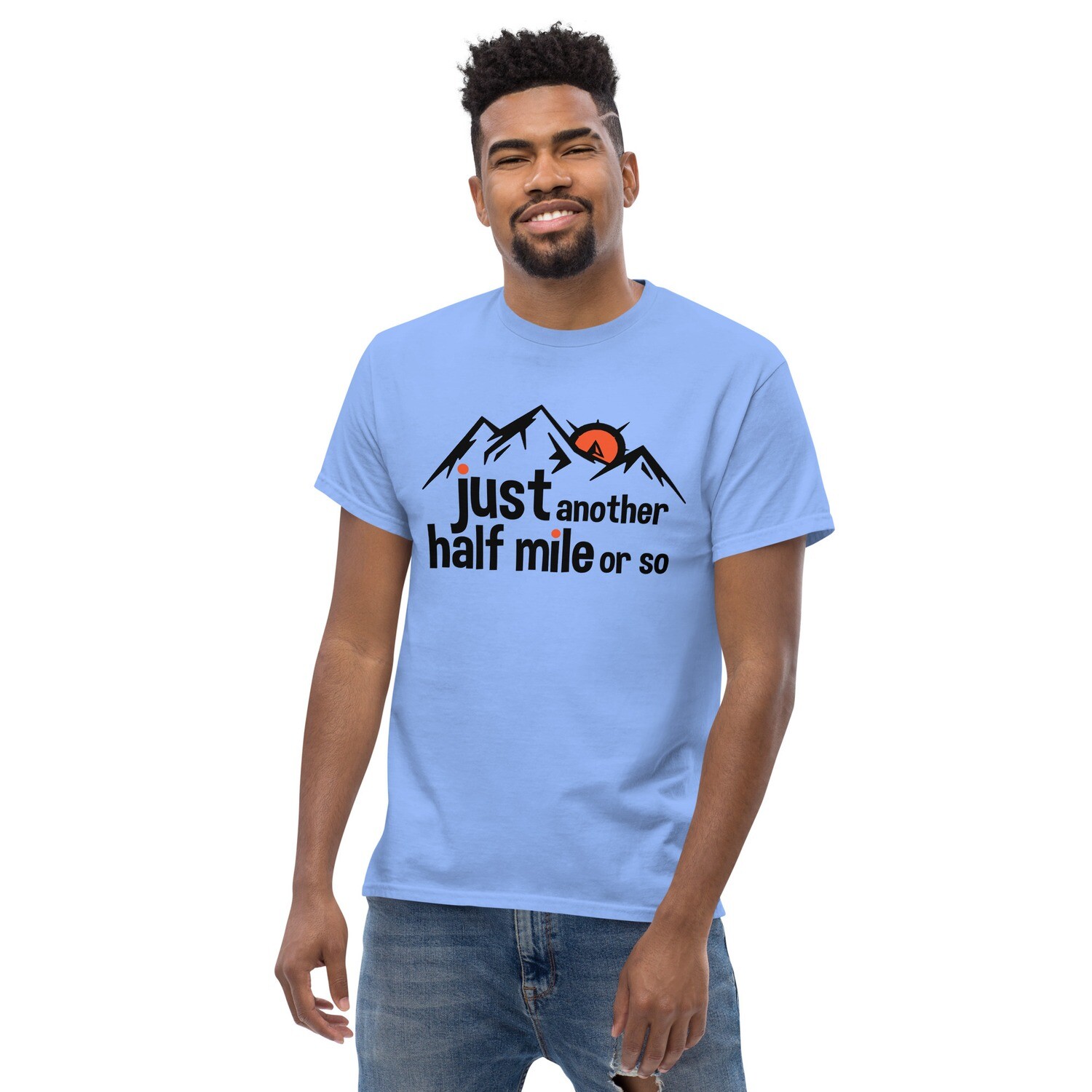 Men's Half Mile Tee - Black Lettering