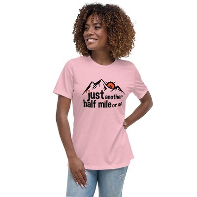 Women's Half Mile Relaxed T-Shirt - Black Lettering