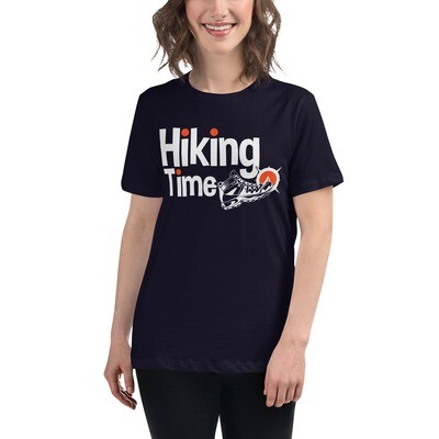 Women's Hiking Time Relaxed T-Shirt - White Lettering