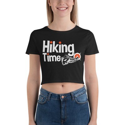 Women’s Hiking Time Crop Tee - White Lettering